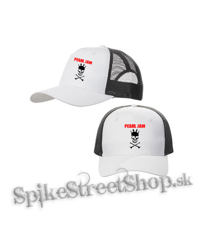PEARL JAM - Riot - bieločierna sieťkovaná šiltovka model "Trucker Cap"