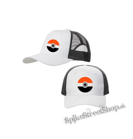 POKEMON - Symbol - bieločierna sieťkovaná šiltovka model "Trucker Cap"