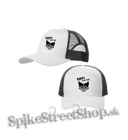 POPPY PLAYTIME - Logo Teeth smile - bieločierna sieťkovaná šiltovka model "Trucker Cap"