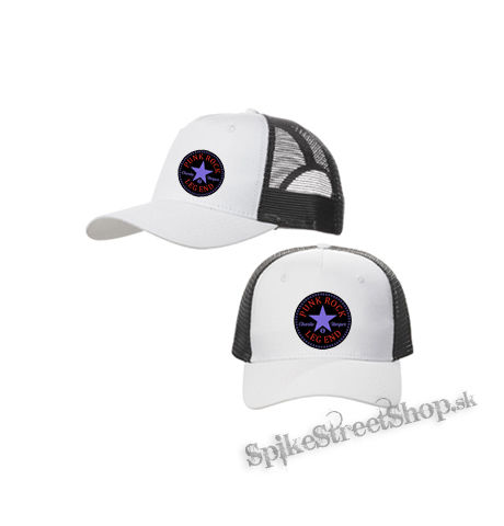 PUNK ROCK LEGEND - Charlie Harper Color - bieločierna sieťkovaná šiltovka model "Trucker Cap"