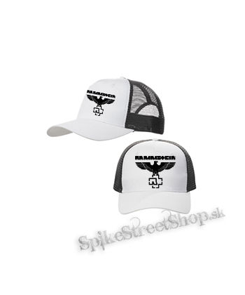 RAMMSTEIN - Eagle - bieločierna sieťkovaná šiltovka model "Trucker Cap"