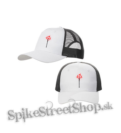 RAMMSTEIN - Logo Spiel - bieločierna sieťkovaná šiltovka model "Trucker Cap"