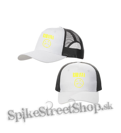 RIHANNA - bieločierna sieťkovaná šiltovka model "Trucker Cap"