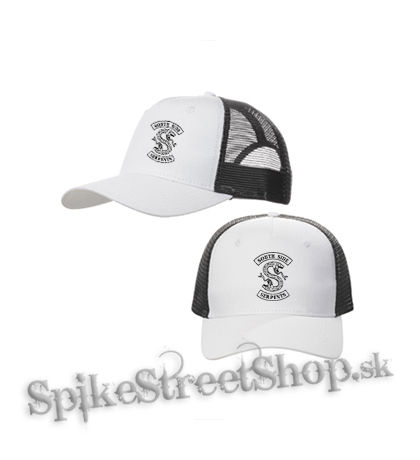 RIVERDALE - Southside Serpents - bieločierna sieťkovaná šiltovka model "Trucker Cap"