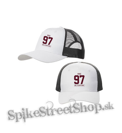 ROSÉ 97 - BLACKPINK - Pink Number Years - bieločierna sieťkovaná šiltovka model "Trucker Cap"