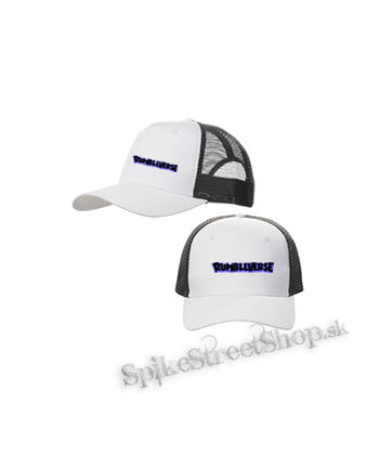 RUMBLEVERSE - Logo Blue - bieločierna sieťkovaná šiltovka model "Trucker Cap"