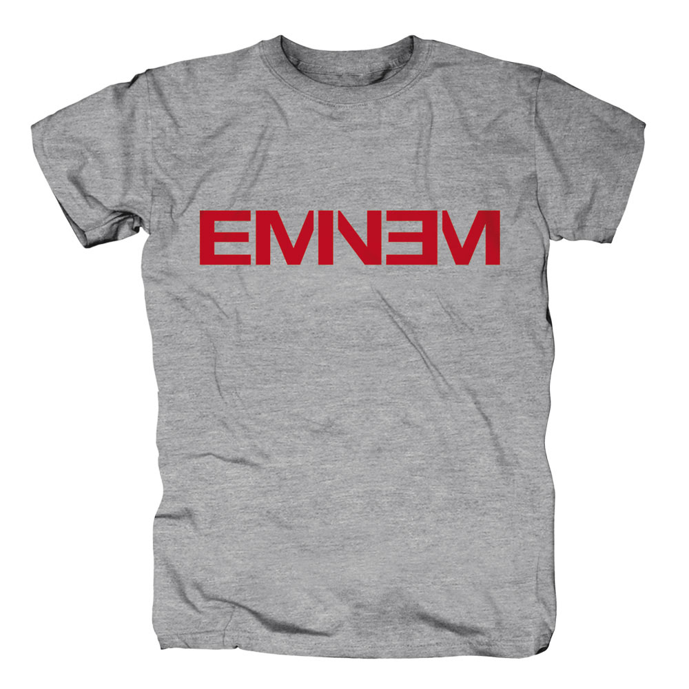 EMINEM - Red Logo - sivé pánske tričko