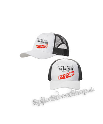 SEX PISTOLS - Never Mind The Bollocks - bieločierna sieťkovaná šiltovka model "Trucker Cap"
