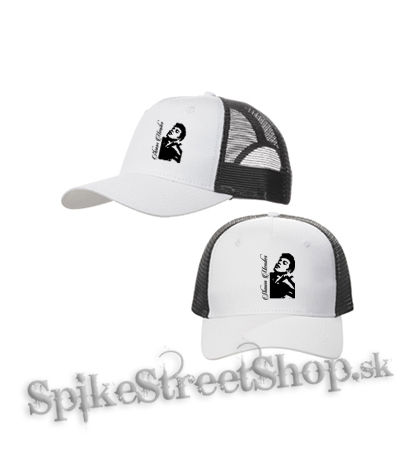 SHAWN MENDES - Logo And Portrait - bieločierna sieťkovaná šiltovka model "Trucker Cap"