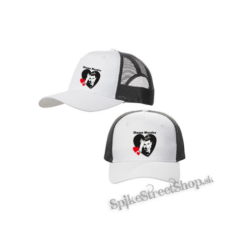 SHAWN MENDES - My Sweetheart - bieločierna sieťkovaná šiltovka model "Trucker Cap"