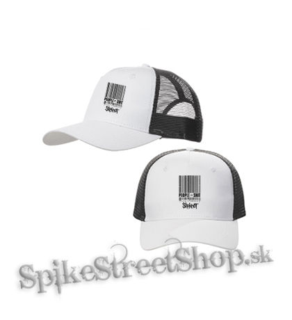 SLIPKNOT - People Shit - bieločierna sieťkovaná šiltovka model "Trucker Cap"