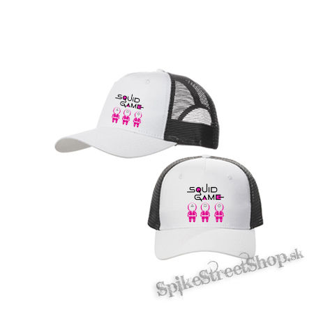 SQUID GAME - Characters - bieločierna sieťkovaná šiltovka model "Trucker Cap"
