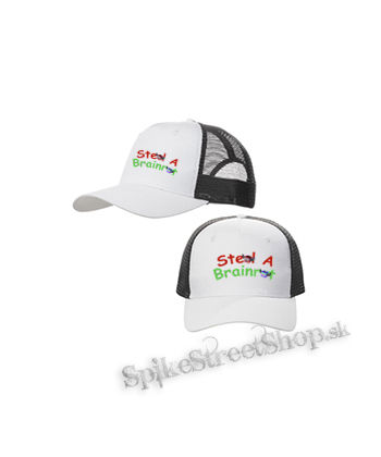 STEAL A BRAINROT - bieločierna sieťkovaná šiltovka model "Trucker Cap"
