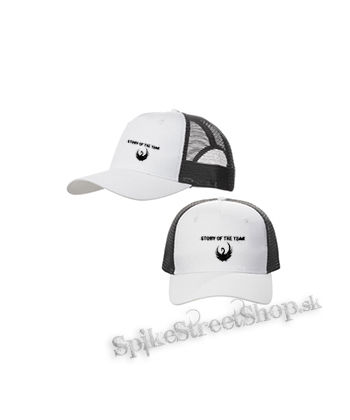 STORY OF THE YEAR - Logo - bieločierna sieťkovaná šiltovka model "Trucker Cap"