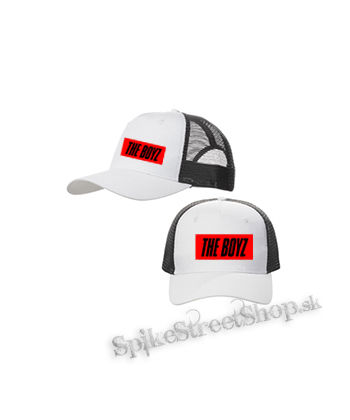 THE BOYZ - Red Logo Debut Album - bieločierna sieťkovaná šiltovka model "Trucker Cap"