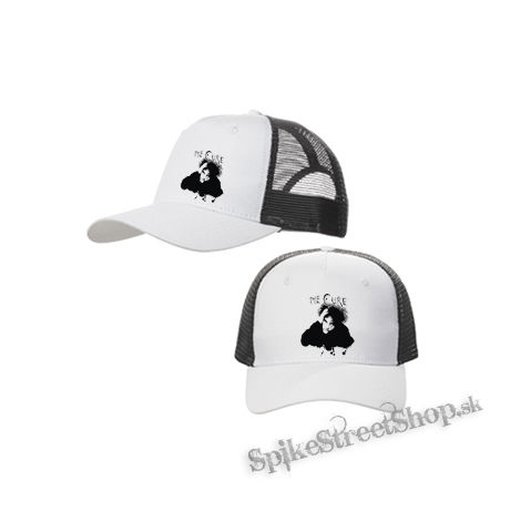 THE CURE - Robert Smith Nosferatu Portrait - bieločierna sieťkovaná šiltovka model "Trucker Cap"