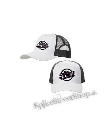THE STROKES - Logo Band - bieločierna sieťkovaná šiltovka model "Trucker Cap"
