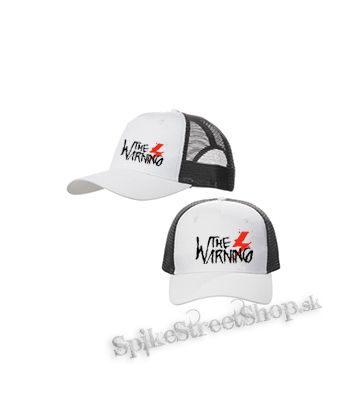 THE WARNING - Logo - bieločierna sieťkovaná šiltovka model "Trucker Cap"