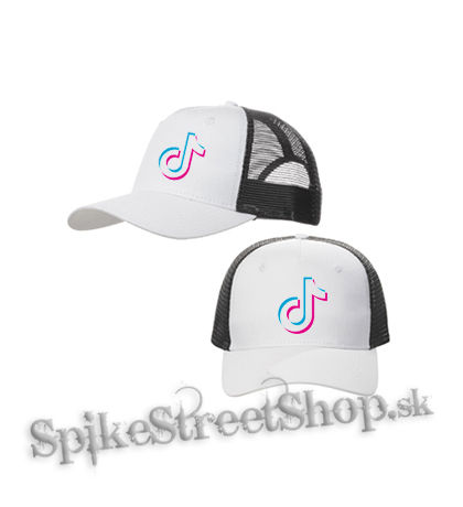TIK TOK - Znak - bieločierna sieťkovaná šiltovka model "Trucker Cap"