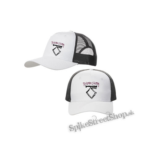 TWISTED SISTER - Logo - bieločierna sieťkovaná šiltovka model "Trucker Cap"