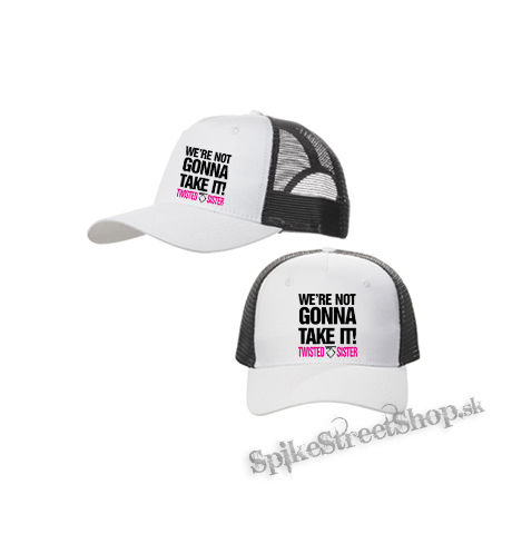 TWISTED SISTER - Were Not Gonna Take It  Motive 2 - bieločierna sieťkovaná šiltovka model "Trucker Cap"
