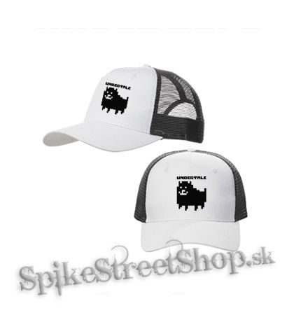 UNDERTALE - Annoying Dog - bieločierna sieťkovaná šiltovka model "Trucker Cap"