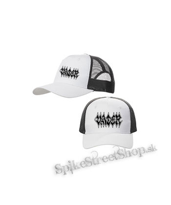 VADER - Logo - bieločierna sieťkovaná šiltovka model "Trucker Cap"