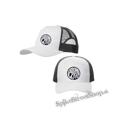 WOODSTOCK - Surround Yourself With Love - bieločierna sieťkovaná šiltovka model "Trucker Cap"
