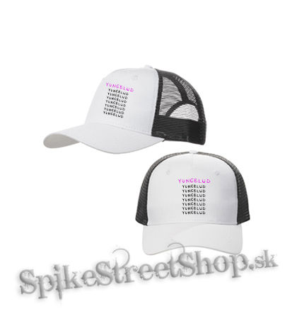 YUNGBLUD - Multilogos - bieločierna sieťkovaná šiltovka model "Trucker Cap"