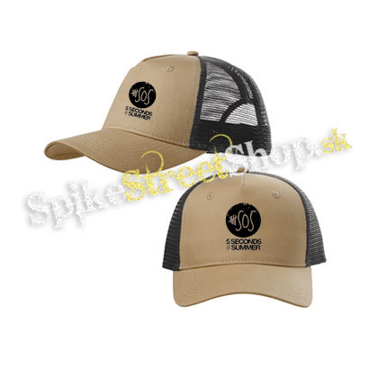 5 SECONDS OF SUMMER - Sign - pieskovočierna sieťkovaná šiltovka model "Trucker Cap"