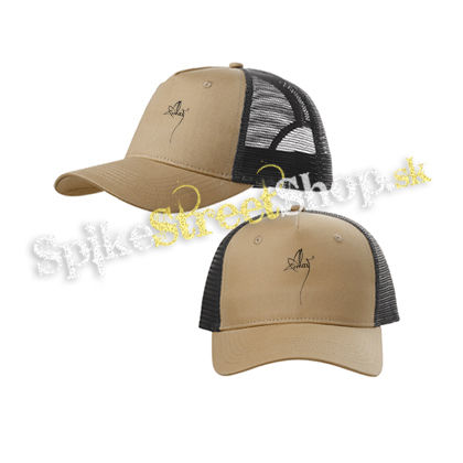 ALCEST - Logo - pieskovočierna sieťkovaná šiltovka model "Trucker Cap"