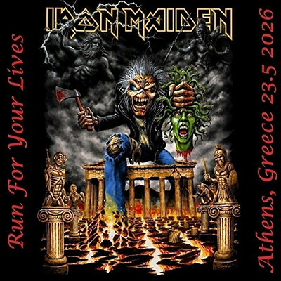 Fotonášivka IRON MAIDEN - Run For Your Lives - Greece 2026