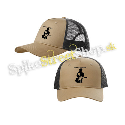 SHAWN MENDES - Rose Portrait - pieskovočierna sieťkovaná šiltovka model "Trucker Cap"