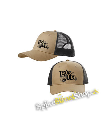 TEXAS IN JULY - Logo - pieskovočierna sieťkovaná šiltovka model "Trucker Cap"