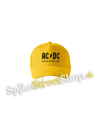 ACDC - Back In Black - žltá šiltovka