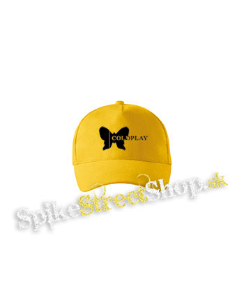 COLDPLAY - Butterfly Logo - žltá šiltovka