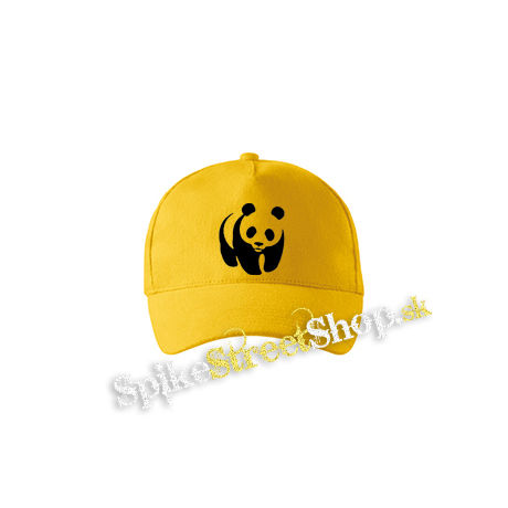 PANDA  motive 2 - žltá šiltovka