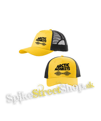 ARCTIC MONKEYS - Logo - žltočierna sieťkovaná šiltovka model "Trucker Cap"
