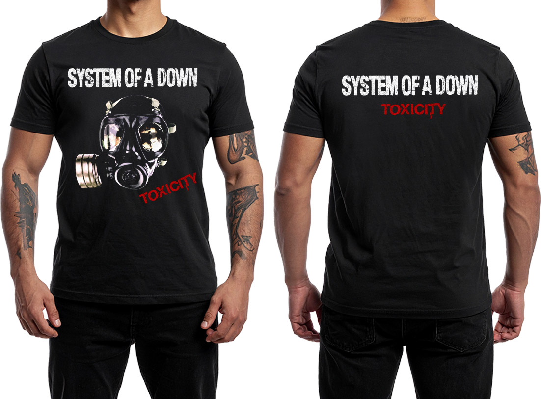 SYSTEM OF A DOWN - Toxicity Gas Mask - čierne pánske tričko
