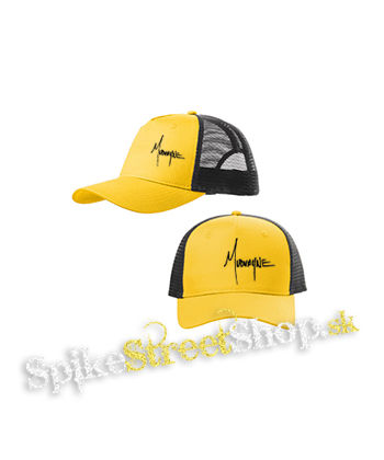 MUDVAYNE - Logo - žltočierna sieťkovaná šiltovka model "Trucker Cap"