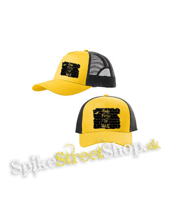 PINK FLOYD - The Wall Vintage - žltočierna sieťkovaná šiltovka model "Trucker Cap"
