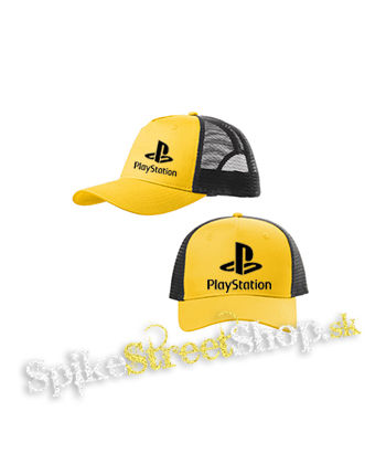 PLAYSTATION - Logo - žltočierna sieťkovaná šiltovka model "Trucker Cap"