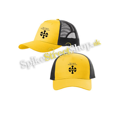 WITHIN TEMPTATION - Logo - žltočierna sieťkovaná šiltovka model "Trucker Cap"
