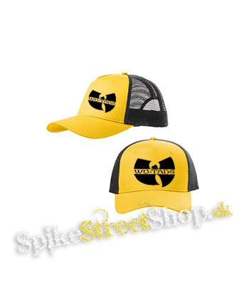 WU TANG CLAN - Logo - žltočierna sieťkovaná šiltovka model "Trucker Cap"