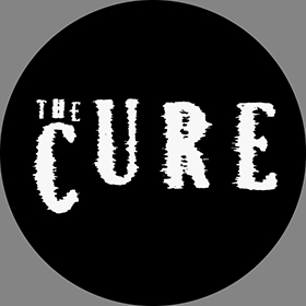 THE CURE - Logo White - odznak