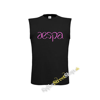 AESPA - Logo Pink - čierne pánske tričko bez rukávov