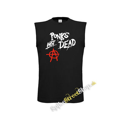 ANARCHY - Punks Not Dead - čierne pánske tričko bez rukávov