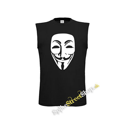 ANONYMOUS - čierne pánske tričko bez rukávov
