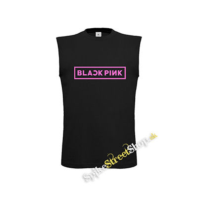 BLACKPINK - Logo Pink - čierne pánske tričko bez rukávov