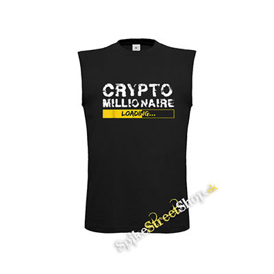 CRYPTOMILIONAIRE - Loading - čierne pánske tričko bez rukávov